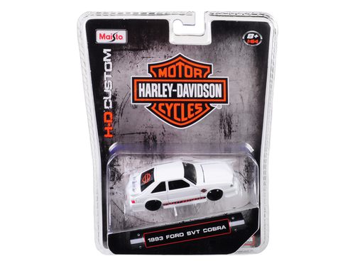 1993 Ford SVT Cobra White \Harley Davidson\" 1/64 Diecast Model Car by