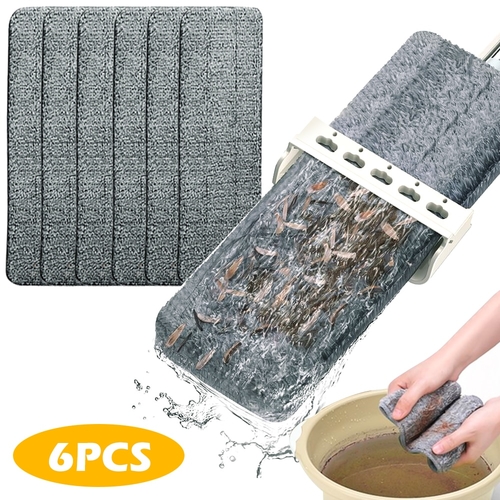 4/6/10 Pcs Spray Floor Mop With Reusable