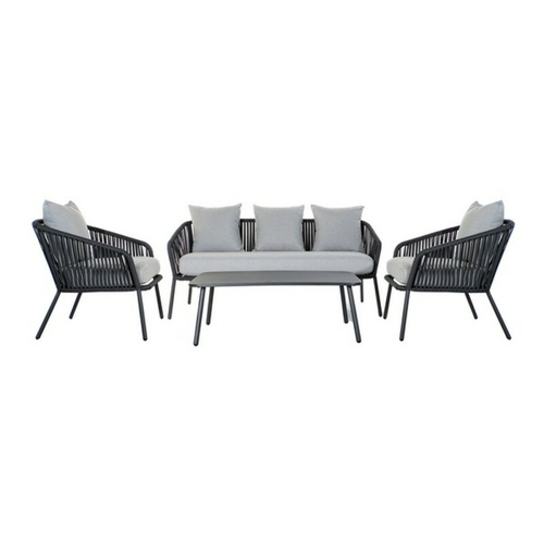 Sofa and table set DKD Home Decor MB-179039 Grey Garden Polyester Rope