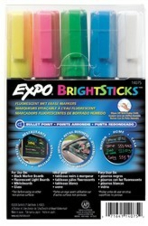 Art Supplies 14075 5 Color Bright Stick Pouch