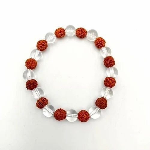 Natural Rudraksha With Crystals Bracelets