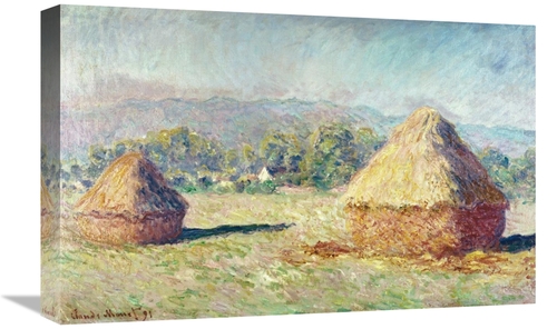 Global Gallery GCS-278725-22-142 22 in. Two Haystacks Art Print - Clau