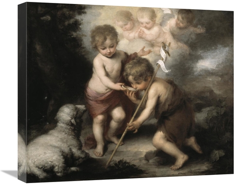 Global Gallery GCS-278805-22-142 22 in. Jesus & John the Baptist - Chi