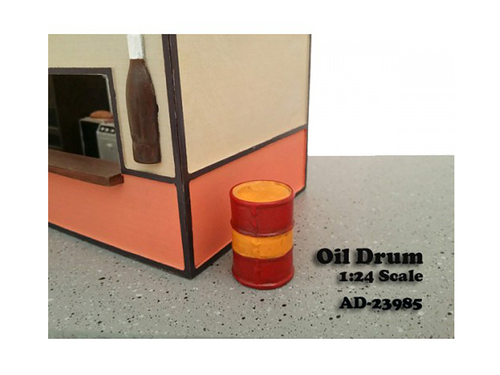 Oil Drum Accessory Set of 2 pieces for 1/24 Scale Models by American