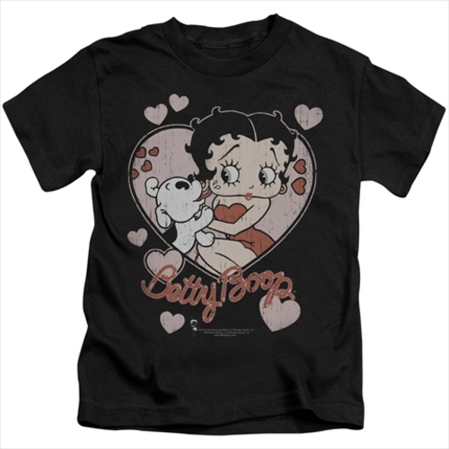 Boop-Classic Kiss - Short Sleeve Juvenile 18-1 Tee- Black - Small 4