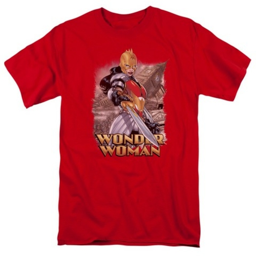 Jla-Wonder Woman Short Sleeve Adult 18-1 Tee, Red - 3X