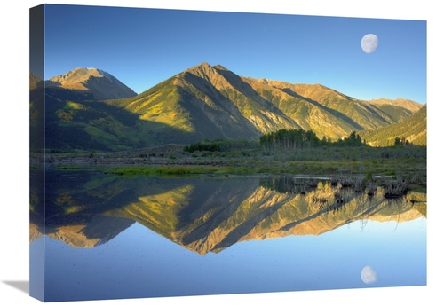 Global Gallery GCS-396239-1824-142 18 x 24 in. Moon & Twin Peaks Refle