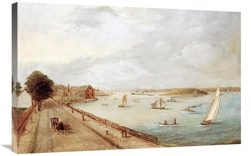 Global Gallery GCS-268334-36-142 36 in. New York Harbor, 1890 Art 