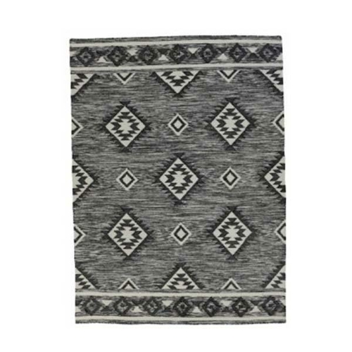 Flatwoven Tunisia Black And White Rug 180 X 270 Cm