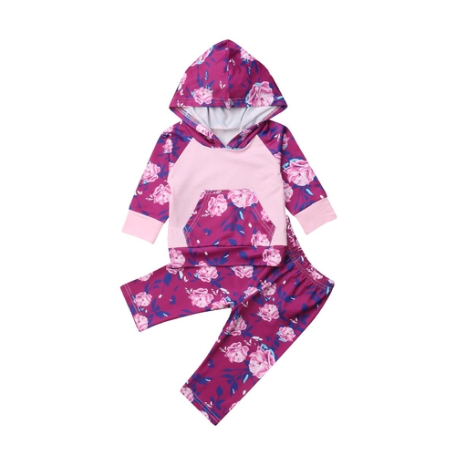 Infant Newborn Baby Girls Full Sleeve Hooded Tops