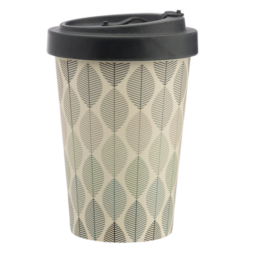 Bamboo Composite Longshaw Geometric Leaf Screw Top Travel Mug