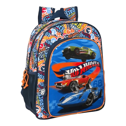 School Bag Hot Wheels Challenge Multicolour Navy Blue (32 x 38 x 12