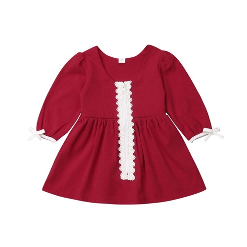 Cute Kids Baby Girl Cotton Dress Girls Bow