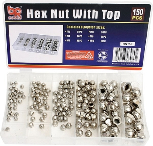 Big Roc Tools HN150 150Pc Hex Nut With Top Assortment