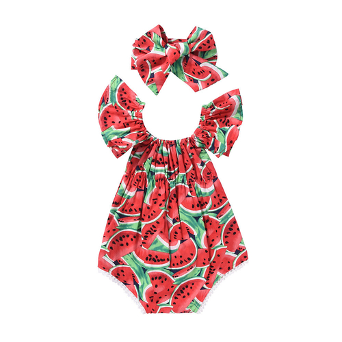Summer Watermelon Newborn Infant Baby Girl Floral