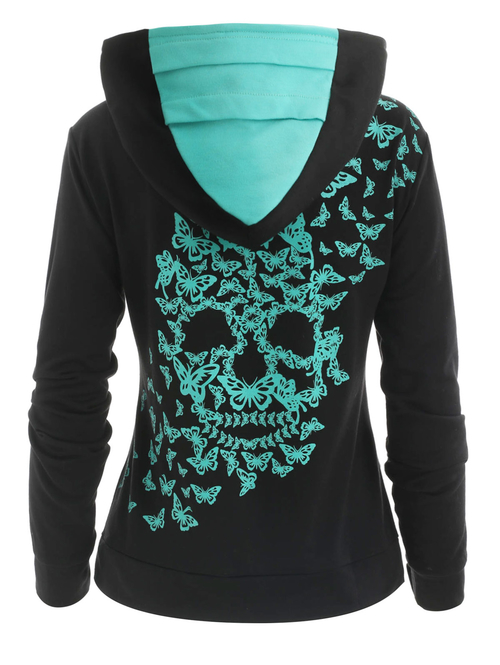  Women Butterflies Skull Print Front