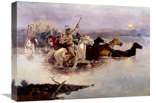 Global Gallery GCS-279973-22-142 22 in. Crossing the River Art Print -