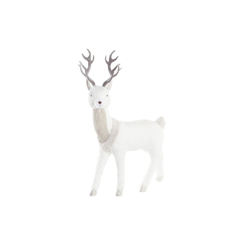 Christmas bauble DKD Home Decor White Brown Foam Deer 36 x 14 x 52 cm