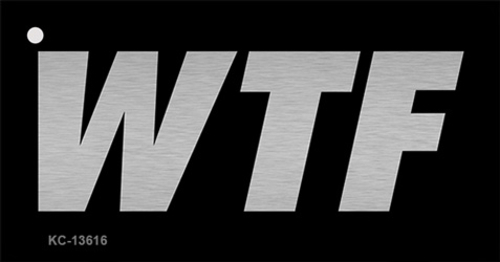 Smart Blonde KC-13616 1.5 x 3 in. WTF Novelty Metal Key Chain, Bla