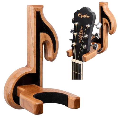 Guitar Holder Wall Mount Ash Wood Wooden Guitar Hanger Hook Stand Rack