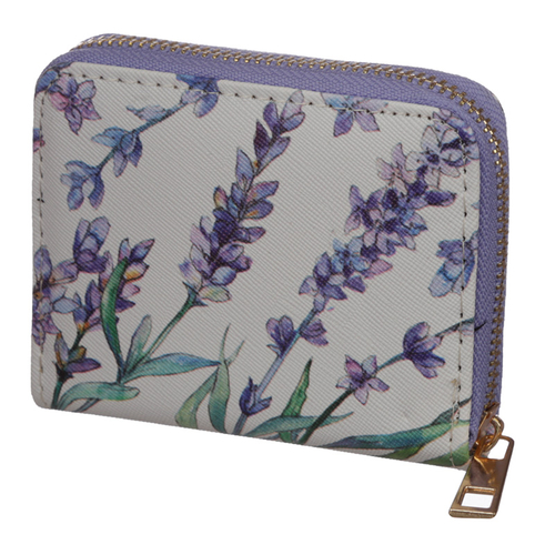 Small Zip Around Wallet - Lavender Fields