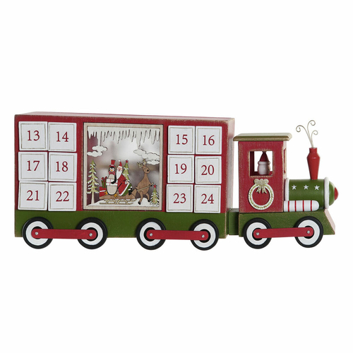 Advent Calendar DKD Home Decor Wood Train 43 x 9,5 x 17 cm