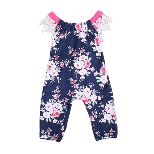 Baby Girls Summer Romper Newborn Floral Cotton