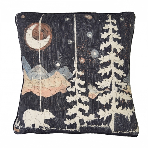 American Heritage Textiles 61101 18 x 18 in. Moonlit Bear Decorative P