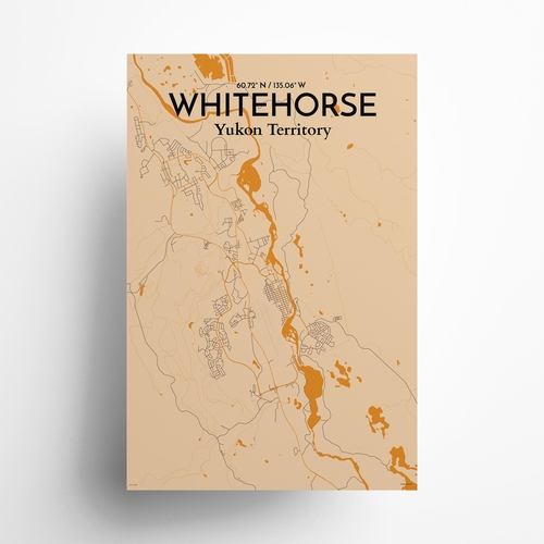 Whitehorse City Map Poster