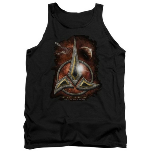 Trevco Star Trek-Klingon Crest - Adult Tank Top - Black- Medium