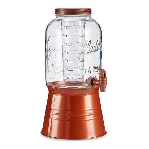 Transparent Glass Jug Copper With support Crystal Metal Transparent