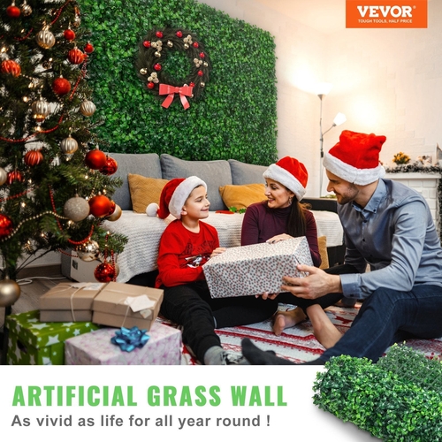 VEVOR 12PCS 24"x16" Grass Wall Panels for 32 SQ Feet, Boxwood Hedge