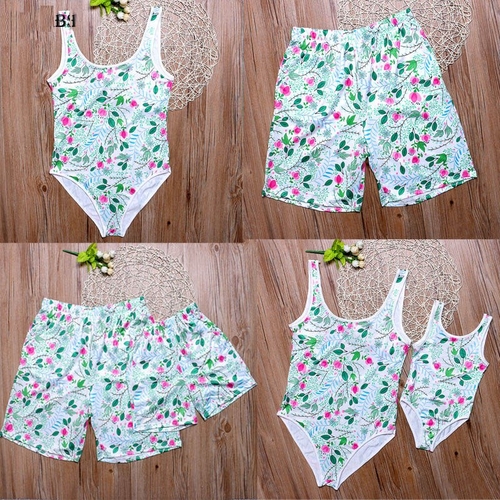 Pudcoco Fashion Summer Mom Dad and Kids Casual