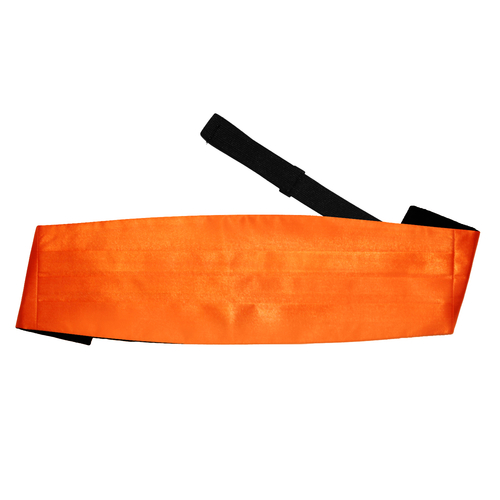 Plain Satin Cummerbund - Burnt Orange
