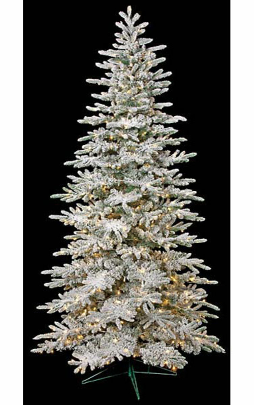 Autograph Foliages C-120204-2 12 ft. Flocked Slim Tree, Flock