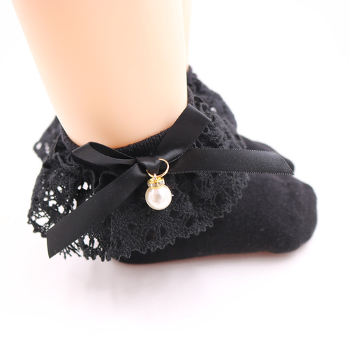 Lace Ruffle Princess Bows Socks Children Ankle