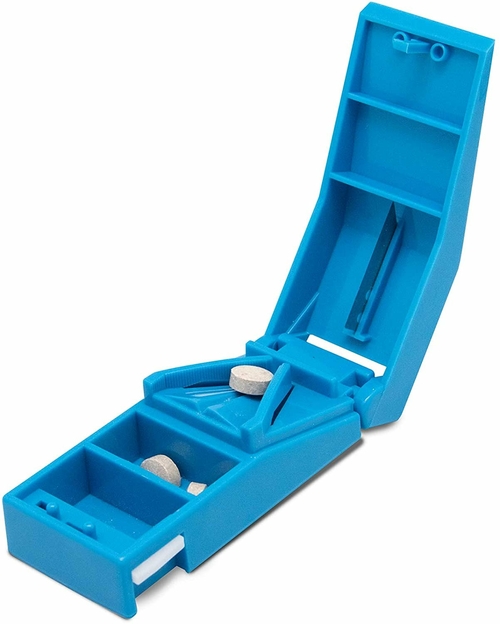 Dukal Pill Cutter Splitter Blue Vitamin Cutter Opaque Medication