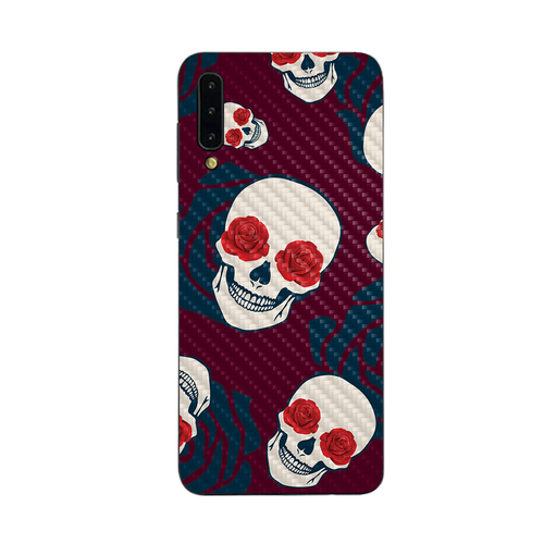 MightySkins CF-SAGA50-Skulls N Roses Carbon Fiber Skin for Samsung Gal