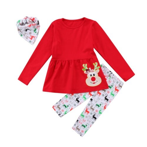 Xmas Toddler Baby Girl Outfits Clothes