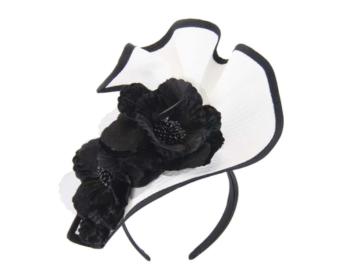 White & Black  Cup races fascinator