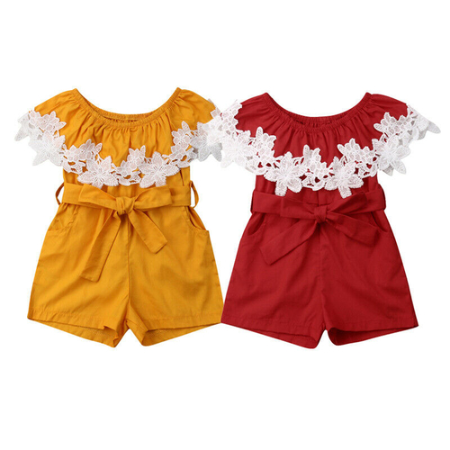 Newborn Baby Girls Cute Romper 2 Colors Ruffles