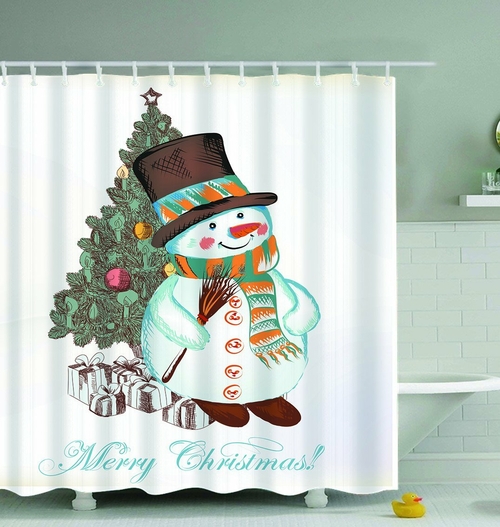 Merry Christmas Drawing Shower Curtain