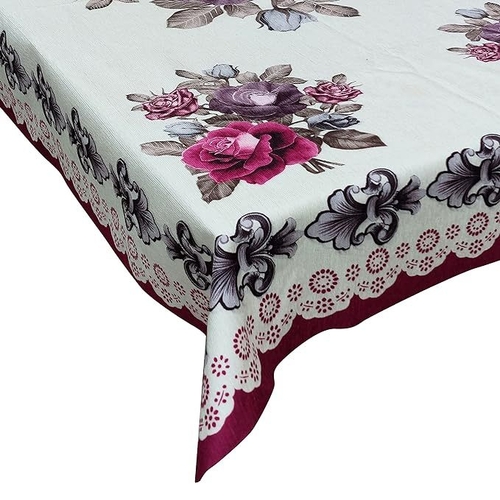 Stitch weave Chennile Soft Fabric Printed Table Cover 36 x 54 Inches,