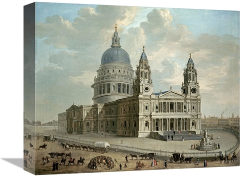 Global Gallery GCS-266291-16-142 16 in. View of St. Pauls Cathedral Ar