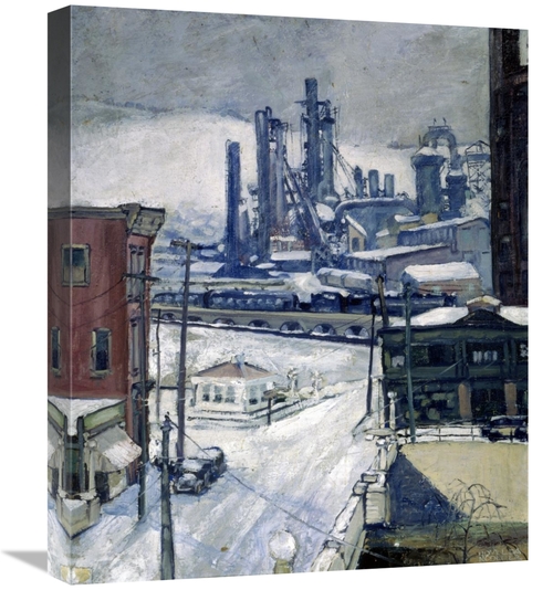 Global Gallery GCS-281771-22-142 22 in. Blast Furnaces in Winter Art P