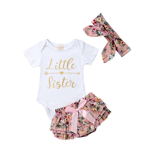 Pudcoco High Quality Cute 3Pcs Newborn Baby Girls