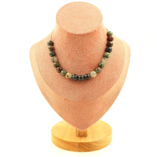 Dragon Blood Jasper 8 mm 20 beads necklace.