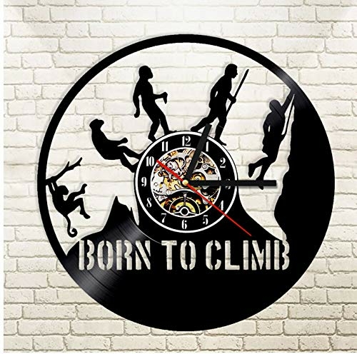 CLIMBING BORN TO CLIMB VINYL ART VINYL RECORD WALL CLOCK UNIQUE GIFT