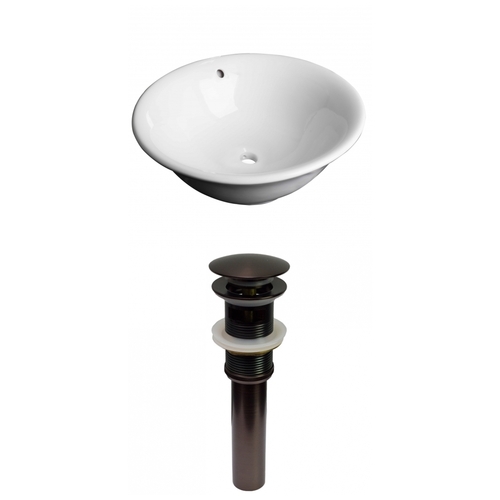 American Imaginations AI-30968 17 in. Above Counter White Vessel Set f