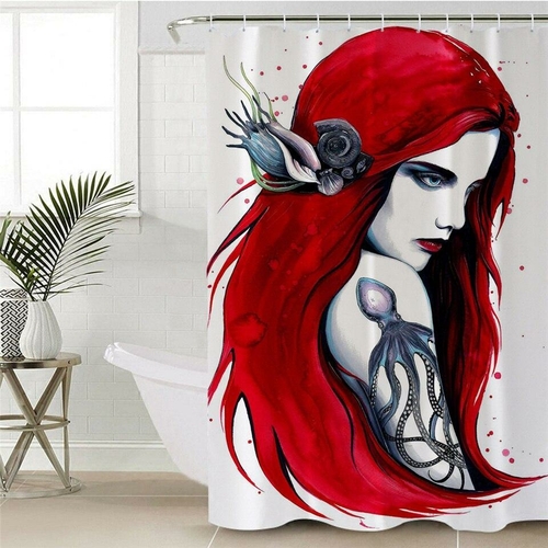 Redhead Beautiful Girl Shower Curtain